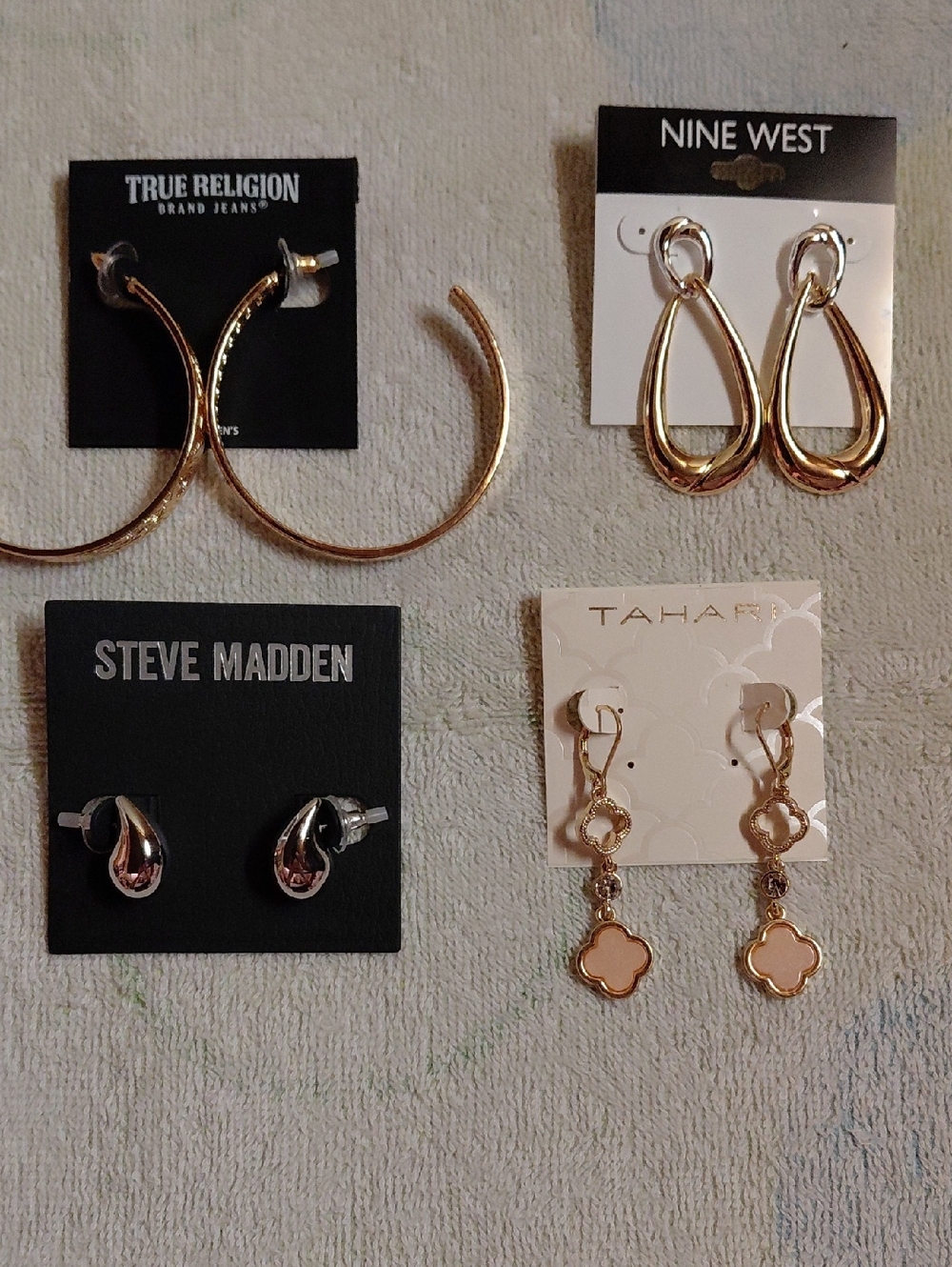 Designer Earrings Bundle-True Religion, Tahari, Steve Madden,  Nine West, NWT